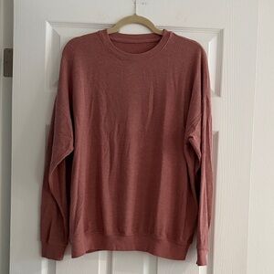 ALO Yoga Dusty Rose Oversized Sweatshirt/warm up top